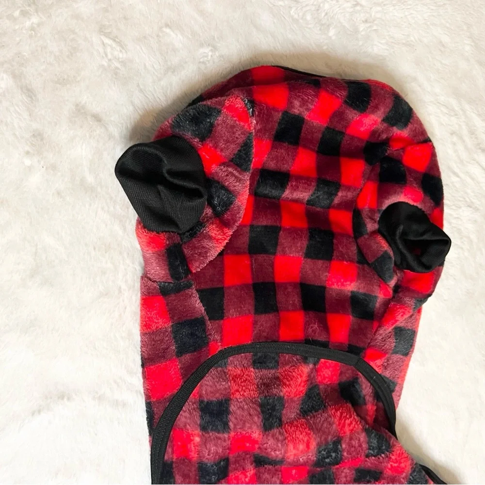 Red & Black Buffalo Plaid Dog Pajamas Size Large NWOT